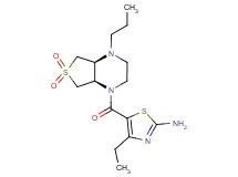 5-{[(4aS*,7aR*)-6,6-dioxido-4-propylhexahydrothieno[3,4-b]pyrazin-1(2H)-yl]carbonyl}-4-ethyl-1,3-thiazol-2-amine
