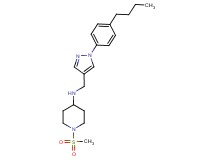 N-{[1-(4-butylphenyl)-1H-pyrazol-4-yl]methyl}-1-(methylsulfonyl)piperidin-4-amine