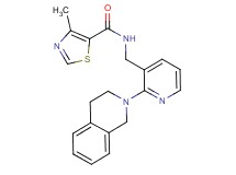 N-{[2-(3,4-dihydro-2(1H)-isoquinolinyl)-3-pyridinyl]methyl}-4-methyl-1,3-thiazole-5-carboxamide