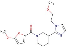 3-[1-(2-methoxyethyl)-1H-imidazol-2-yl]-1-(5-methoxy-2-furoyl)piperidine
