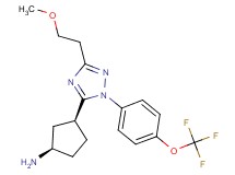 ((1R*,3S*)-3-{3-(2-methoxyethyl)-1-[4-(trifluoromethoxy)phenyl]-1H-1,2,4-triazol-5-yl}cyclopentyl)amine