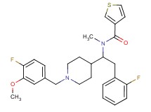 N-[1-[1-(4-fluoro-3-methoxybenzyl)-4-piperidinyl]-2-(2-fluorophenyl)ethyl]-N-methyl-3-thiophenecarboxamide