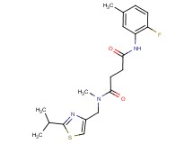 N'-(2-fluoro-5-methylphenyl)-N-[(2-isopropyl-1,3-thiazol-4-yl)methyl]-N-methylsuccinamide