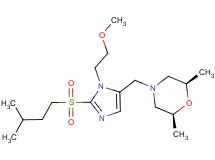 (2R*,6S*)-4-({1-(2-methoxyethyl)-2-[(3-methylbutyl)sulfonyl]-1H-imidazol-5-yl}methyl)-2,6-dimethylmorpholine