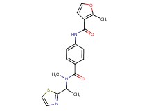 2-methyl-N-[4-({methyl[1-(1,3-thiazol-2-yl)ethyl]amino}carbonyl)phenyl]-3-furamide