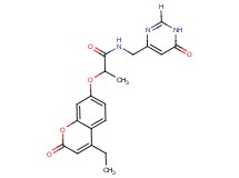 2-[(4-ethyl-2-oxo-2H-chromen-7-yl)oxy]-N-[(6-oxo-1,6-dihydropyrimidin-4-yl)methyl]propanamide