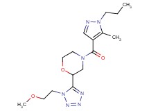 2-[1-(2-methoxyethyl)-1H-tetrazol-5-yl]-4-[(5-methyl-1-propyl-1H-pyrazol-4-yl)carbonyl]morpholine