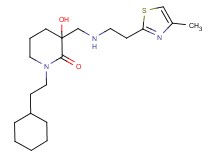 1-(2-cyclohexylethyl)-3-hydroxy-3-({[2-(4-methyl-1,3-thiazol-2-yl)ethyl]amino}methyl)piperidin-2-one