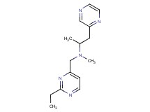 N-[(2-ethylpyrimidin-4-yl)methyl]-N-methyl-1-pyrazin-2-ylpropan-2-amine