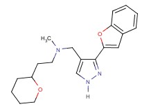 N-{[3-(1-benzofuran-2-yl)-1H-pyrazol-4-yl]methyl}-N-methyl-2-(tetrahydro-2H-pyran-2-yl)ethanamine