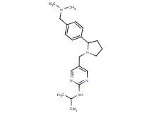 5-[(2-{4-[(dimethylamino)methyl]phenyl}pyrrolidin-1-yl)methyl]-N-isopropylpyrimidin-2-amine