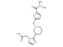 5-({3-[1-(2-amino-2-oxoethyl)-1H-imidazol-2-yl]-1-piperidinyl}methyl)-N,N-dimethyl-2-furamide