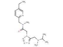N-[(5-ethyl-2-pyridinyl)methyl]-2-(5-{[isopropyl(methyl)amino]methyl}-1H-tetrazol-1-yl)-N-methylacetamide