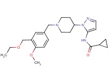 N-(1-{1-[3-(ethoxymethyl)-4-methoxybenzyl]-4-piperidinyl}-1H-pyrazol-5-yl)cyclopropanecarboxamide