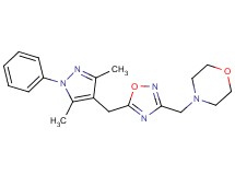 4-({5-[(3,5-dimethyl-1-phenyl-1H-pyrazol-4-yl)methyl]-1,2,4-oxadiazol-3-yl}methyl)morpholine