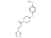 4-(4-methoxyphenoxy)-1-[3-(4H-1,2,4-triazol-4-yl)propanoyl]piperidine