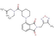 N-ethyl-1-{2-[(4-methyl-1,2,5-oxadiazol-3-yl)methyl]-1,3-dioxo-2,3-dihydro-1H-isoindol-4-yl}-N-(2-methyl-2-propen-1-yl)-3-piperidinecarboxamide