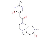 1-methyl-4-[(2-methyl-6-oxo-1,6-dihydro-5-pyrimidinyl)acetyl]-1,4,9-triazaspiro[5.6]dodecan-10-one
