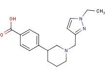 4-{1-[(1-ethyl-1H-pyrazol-3-yl)methyl]piperidin-3-yl}benzoic acid