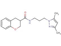 N-[3-(3,5-dimethyl-1H-pyrazol-1-yl)propyl]chromane-3-carboxamide