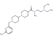 N-[2-(diethylamino)ethyl]-N-methyl-1'-[(6-methyl-2-pyridinyl)methyl]-1,4'-bipiperidine-4-carboxamide