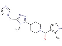 4-[5-(1H-imidazol-1-ylmethyl)-4-methyl-4H-1,2,4-triazol-3-yl]-1-[(2-methyl-1H-pyrrol-3-yl)carbonyl]piperidine