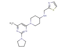 1-(6-methyl-2-pyrrolidin-1-ylpyrimidin-4-yl)-N-(1,3-thiazol-2-ylmethyl)piperidin-4-amine