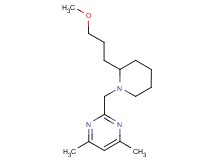 2-{[2-(3-methoxypropyl)-1-piperidinyl]methyl}-4,6-dimethylpyrimidine