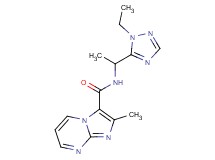 N-[1-(1-ethyl-1H-1,2,4-triazol-5-yl)ethyl]-2-methylimidazo[1,2-a]pyrimidine-3-carboxamide