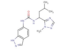 N-1H-indazol-6-yl-N'-[3-methyl-1-(1-methyl-1H-1,2,4-triazol-5-yl)butyl]urea