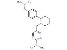 5-[(2-{4-[(dimethylamino)methyl]phenyl}-1-piperidinyl)methyl]-N,N-dimethyl-2-pyrimidinamine