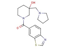 1-(1,3-benzothiazol-6-ylcarbonyl)-3-(pyrrolidin-1-ylmethyl)piperidin-3-ol