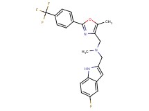 1-(5-fluoro-1H-indol-2-yl)-N-methyl-N-({5-methyl-2-[4-(trifluoromethyl)phenyl]-1,3-oxazol-4-yl}methyl)methanamine