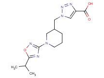 1-{[1-(5-isopropyl-1,2,4-oxadiazol-3-yl)piperidin-3-yl]methyl}-1H-1,2,3-triazole-4-carboxylic acid