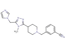 3-({4-[5-(1H-imidazol-1-ylmethyl)-4-methyl-4H-1,2,4-triazol-3-yl]piperidin-1-yl}methyl)benzonitrile