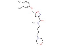 5-[(3,4-dimethylphenoxy)methyl]-N-methyl-N-[4-(4-morpholinyl)butyl]-3-isoxazolecarboxamide