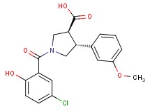 (3S*,4R*)-1-(5-chloro-2-hydroxybenzoyl)-4-(3-methoxyphenyl)pyrrolidine-3-carboxylic acid