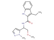 3-ethyl-N-[2-methoxy-1-(1-methyl-1H-pyrazol-5-yl)ethyl]-1H-indole-2-carboxamide
