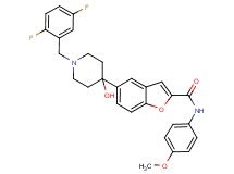 5-[1-(2,5-difluorobenzyl)-4-hydroxy-4-piperidinyl]-N-(4-methoxyphenyl)-1-benzofuran-2-carboxamide