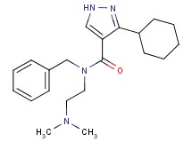 N-benzyl-3-cyclohexyl-N-[2-(dimethylamino)ethyl]-1H-pyrazole-4-carboxamide