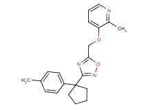 2-methyl-3-({3-[1-(4-methylphenyl)cyclopentyl]-1,2,4-oxadiazol-5-yl}methoxy)pyridine