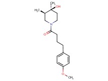 (3R*,4S*)-1-[4-(4-methoxyphenyl)butanoyl]-3,4-dimethyl-4-piperidinol