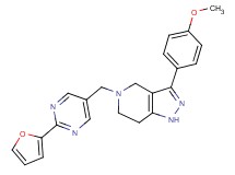 5-{[2-(2-furyl)-5-pyrimidinyl]methyl}-3-(4-methoxyphenyl)-4,5,6,7-tetrahydro-1H-pyrazolo[4,3-c]pyridine trifluoroacetate