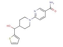 6-{4-[hydroxy(2-thienyl)methyl]-1-piperidinyl}nicotinamide