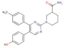 1-[5-(4-hydroxyphenyl)-4-(4-methylphenyl)pyrimidin-2-yl]piperidine-3-carboxamide