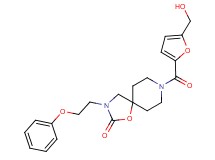 8-[5-(hydroxymethyl)-2-furoyl]-3-(2-phenoxyethyl)-1-oxa-3,8-diazaspiro[4.5]decan-2-one