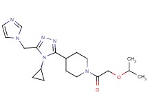 4-[4-cyclopropyl-5-(1H-imidazol-1-ylmethyl)-4H-1,2,4-triazol-3-yl]-1-(isopropoxyacetyl)piperidine