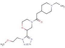 4-[(1-ethylpiperidin-4-yl)acetyl]-2-[1-(2-methoxyethyl)-1H-tetrazol-5-yl]morpholine