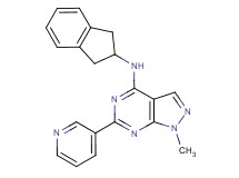 N-(2,3-dihydro-1H-inden-2-yl)-1-methyl-6-(3-pyridinyl)-1H-pyrazolo[3,4-d]pyrimidin-4-amine