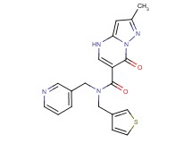 2-methyl-7-oxo-N-(pyridin-3-ylmethyl)-N-(3-thienylmethyl)-4,7-dihydropyrazolo[1,5-a]pyrimidine-6-carboxamide